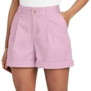 A New Day Women's Pleat Front Shorts Purple